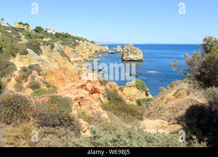 Praia Do Arrifao sur la côte atlantique près de Albufeira Banque D'Images