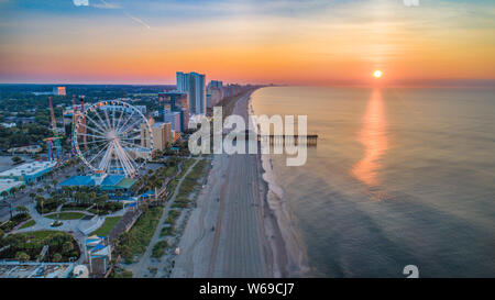 Myrtle Beach en Caroline du Sud SC Skyline Aerial Drone. Banque D'Images