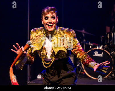 Edinburgh, Ecosse, Royaume-Uni, le 31 juillet 2019. Edinburgh Festival Fringe : le Gala de l'Assemblée générale célèbre le lancement de l'ouverture de son programme 2019. Sur la photo : Ruben Kaye, artiste de cabaret Banque D'Images