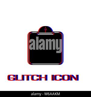 L'icône de l'échelle plate. Pictogramme - Simple effet glitch. Symbole d'illustration vectorielle Illustration de Vecteur