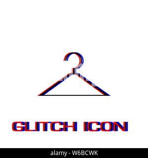 L'icône de suspension à plat. Pictogramme - Simple effet glitch. Symbole d'illustration vectorielle Illustration de Vecteur