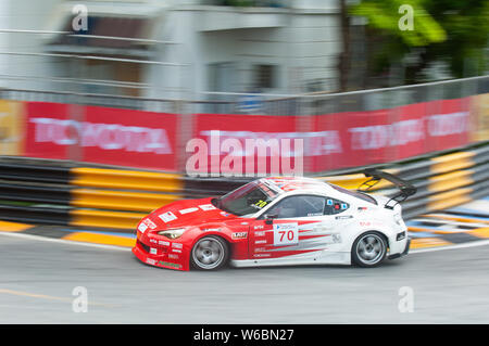 Bang Saen, Thaïlande - 1 juillet 2017 : La Toyota 86 de Kawamura Naoki du Japon en compétition dans la catégorie Super 2000 au cours de la Thaïlande Super Series à Bang Banque D'Images