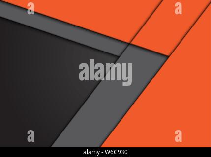 Résumé Le sens de la flèche orange gris avec espace moderne design futuristic background vector illustration. Illustration de Vecteur