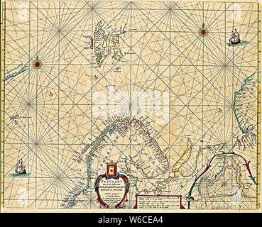 De Custen van Finmarcken Laplandt Noorwegen,,, Spitsbergen, Ian Mayen Eylandt, Yslandt Hitlandt bezwaarden, als een, habitude van Schotlandt. Banque D'Images