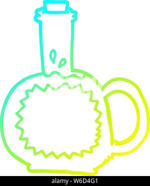 Ligne de gradient froid dessin d'une caricature du sirop Illustration de Vecteur