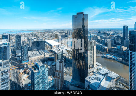 Southbank Melbourne, Australie - vue sur la ville Banque D'Images