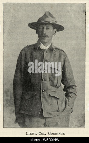 Photographie Vintage du Lieutenant-général Sir George Frederick Gorringe, servi comme un champ actif commandant dans l'armée britannique pendant la Guerre des Boers, la Première Guerre mondiale, sur les fronts de l'Ouest et la Palestine. Banque D'Images