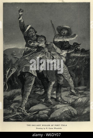 Seconde guerre des Boers, guerre des Boers (Anglo). Gallant clairon sonne l'alarme à Fort Itala Banque D'Images