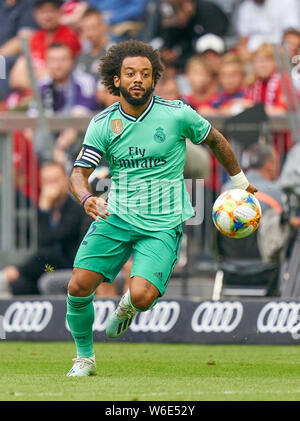 Munich, Allemagne. 31 juillet, 2019. MARCELO, Real Madrid 12 disques durs, contrôle la balle, action, full-size, simple action, einzelaktion, avec bille, corps plein, figure d'ensemble, plans, découpe, traitement unique balle, pick-up, coupe, découper, einzelaktion, REAL MADRID - 5-3 FENERBAHCE ISTANBUL AUDI CUP 2019 de football, a l l i a n z a r e n a Munich, 31 juillet 2019 saison 2019/2020, FCB, München Crédit : Peter Schatz/Alamy Live News Banque D'Images