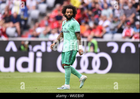 MUNICH, ALLEMAGNE - 31 juillet : Marcelo au cours de l'Audi cup 2019 3ème place match entre le Real Madrid et à l'Allianz Arena Fenerbahce le 31 juillet 2019 à Munich, Allemagne. (Photo par PressFocus/MO Media) Banque D'Images