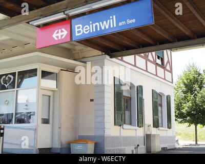 Bahnhof de Beinwil am See, André Tanneberger, Schweiz, Europa Banque D'Images