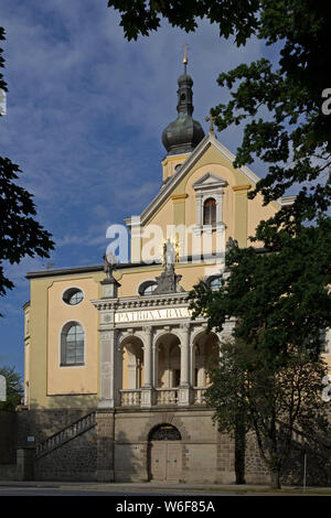 Ville Eglise de l'assomption de Marie, Deggendorf, forêt de Bavière, Thuringe, Allemagne Banque D'Images