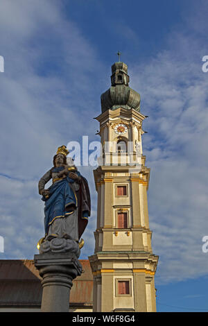 Église Saint-Pierre et Saint-Paul, Deggendorf, forêt de Bavière, Thuringe, Allemagne Banque D'Images