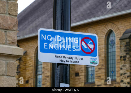 Les moteurs au ralenti, aucun signe de la ville, Sheffield, South Yorkshire, Angleterre, Royaume-Uni Banque D'Images