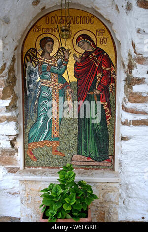 Theotokos Monastère de la Bienheureuse Vierge Marie, Paleokastritsa, Corfou, Grèce Banque D'Images