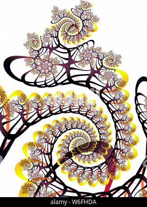 Arbres en spirale Design Fractal Banque D'Images