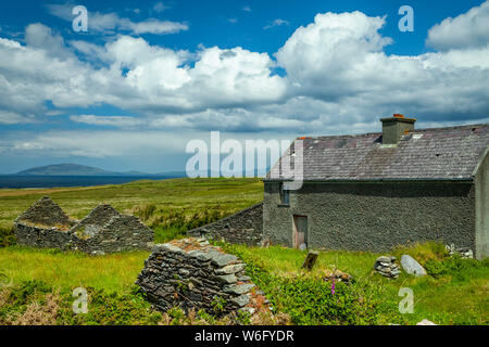 Une maison à Skellig Ring, Wild Atlantic Way; Valentia Island, Irlande Banque D'Images