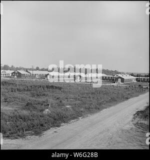 Clôture de la réinstallation, Jérôme Centre Denson, Arkansas. Vue panoramique de la réinstallation Jerome Centre. Banque D'Images