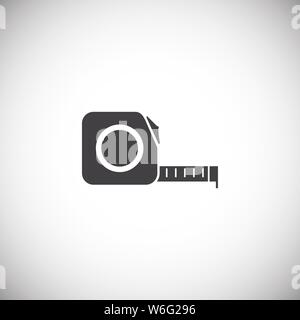 Icône de l'outil de mesure sur l'arrière-plan pour la conception graphique et web. Simple illustration. Concept Internet symbole de bouton site web ou application mobile. Illustration de Vecteur