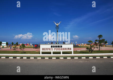Le monument dans la ville de Padang, Indonésie Banque D'Images