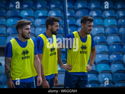 Ryan Manning Geoff Cameron et Yoann Barbet de QPR Banque D'Images