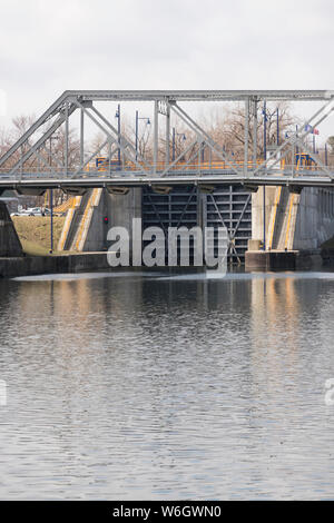 Erie Canal lock 2E dans la région de Waterford NY Banque D'Images