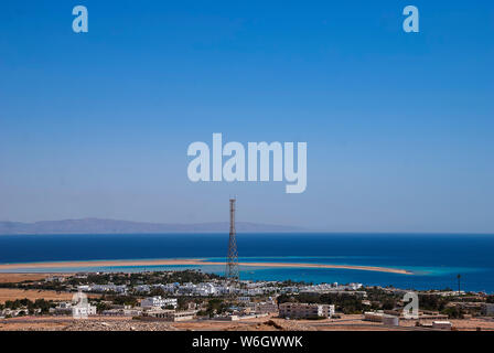 La mer Rouge dans la station balnéaire de Dahab, Egypte Banque D'Images