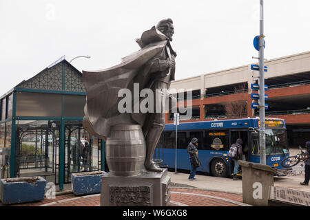 Oncle Sam statue centre ville Troy NY Banque D'Images