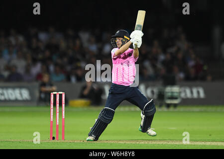 Londres, Royaume-Uni. 1er août 2019. Au cours de T20 Middesex entre dispositif souffle de vitalité vs Kent à l'Éternel Cricket Ground le Jeudi, août 01, 2019 à Londres en Angleterre. Credit : Taka G Wu/Alamy Live News Banque D'Images