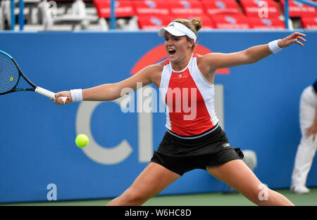 Washington DC, USA. 06Th Aug 2019. 1 août 2019 : Catherine McNally (USA) bat Christina McHale 6-3, 1-6, 6-3, à l'CitiOpen joué à Rock Creek Park Tennis Center à Washington, DC, . © Leslie Billman/Tennisclix : Cal Crédit Sport Media/Alamy Live News Banque D'Images