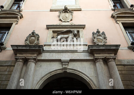 Le Palazzo Bo, bâtiment historique accueil de l'Université de Padoue à partir de 1539, à Padoue, Italie Banque D'Images