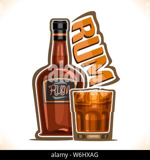 Vector illustration d'alcool boire du rhum Illustration de Vecteur