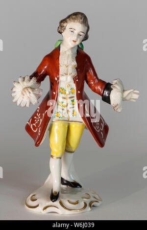 Vintage Porcelaine de Frankenthal La Figure d'un jeune homme Banque D'Images