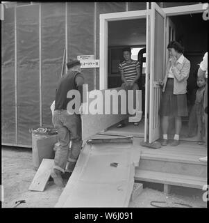 Centre de réinstallation Jerome, Denson, Arkansas. Une vue extérieure de la clinique d'optométrie. Banque D'Images