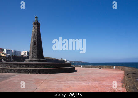 Septembre, 2016. La Laguna, Tenerife, Espagne SC. Bajamar phare sous le soleil d'un jour de ciel bleu. Copy space Banque D'Images