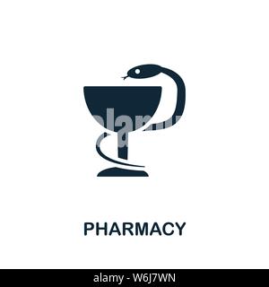 Symbole d'icône de vecteur pharmaceutique. Signe créatif de la collection d'icônes scientifiques. Icône de pharmacie à plat remplie pour ordinateur et téléphone mobile Illustration de Vecteur