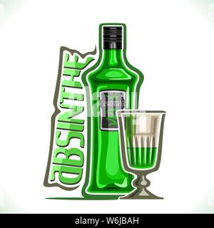 Illustration vecteur de l'alcool boire de l'Absinthe Illustration de Vecteur