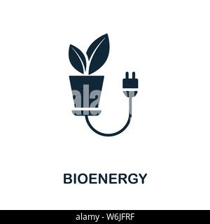 Symbole d'icône de vecteur de bioénergie. Signe créatif de la collection d'icônes scientifiques. Icône bioénergie plate remplie pour ordinateur et mobile Illustration de Vecteur