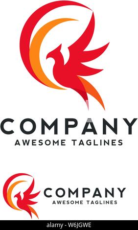 Logo oiseau phoenix créative concept, eagle fly concept vecteur conception logo Illustration de Vecteur