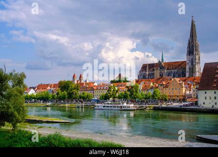 Danube, Regensburg, Allemagne Banque D'Images