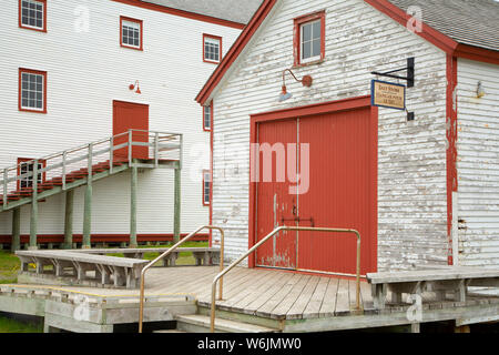 Magasin Magasin de poisson avec du sel, Lieu historique national, Bonavista, Terre-Neuve et Labrador, Canada Banque D'Images