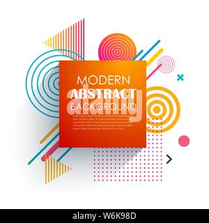 La place Rouge géométrique abstrait pattern design et à l'arrière-plan. Utiliser pour le design moderne, couverture, modèle, décoré, brochure, flyer. Illustration de Vecteur