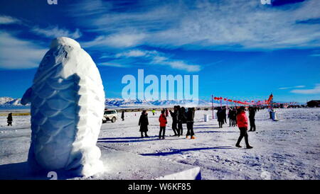 Les manteaux de neige sur Balikun, comté de Hami, ville du nord-ouest de la Chine, la Région autonome du Xinjiang Uygur, 26 décembre 2017. *** *** Légende locale Banque D'Images