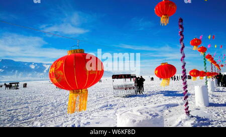 Les manteaux de neige sur Balikun, comté de Hami, ville du nord-ouest de la Chine, la Région autonome du Xinjiang Uygur, 26 décembre 2017. *** *** Légende locale Banque D'Images