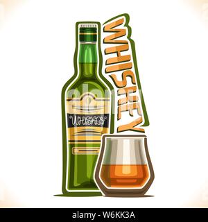 Vector illustration d'alcool boire du whisky Illustration de Vecteur