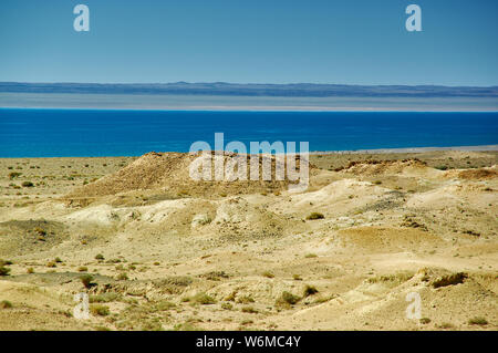 Khyargas Nuur salt lake district Khyargas, Province d'Uvs, l'ouest de la Mongolie Banque D'Images