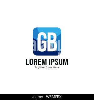 Logo GO Initial modèle avec cadre moderne. Lettre GO minimaliste design illustration vectorielle du logo Illustration de Vecteur