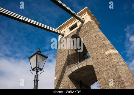 Le Clifton Suspension Bridge enjambant la rivière Avon Gorge et Avon, Bristol, UK Banque D'Images