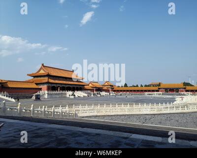 Beijing, Chine. 30 juillet, 2019. Photo prise par un téléphone mobile montre le Musée du Palais à Pékin, capitale de la Chine, le 30 juillet 2019. Crédit : Chen Xu/Xinhua/Alamy Live News Banque D'Images