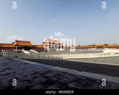 Beijing, Chine. 30 juillet, 2019. Photo prise par un téléphone mobile montre le Musée du Palais à Pékin, capitale de la Chine, le 30 juillet 2019. Crédit : Chen Xu/Xinhua/Alamy Live News Banque D'Images